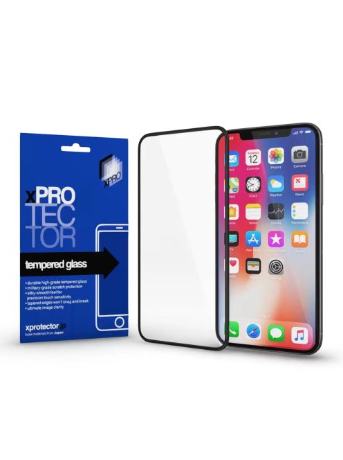 XPRO™ Tempered Glass 0.33 Full 3D Black FG kijelzővédő üveg / üvegfólia Apple iPhone 7 / 8 készülékhez