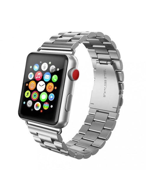 XPRO Apple Watch rozsdamentes. vastag acél szíj Ezüst. 42mm / 44mm / 45mm / 49mm