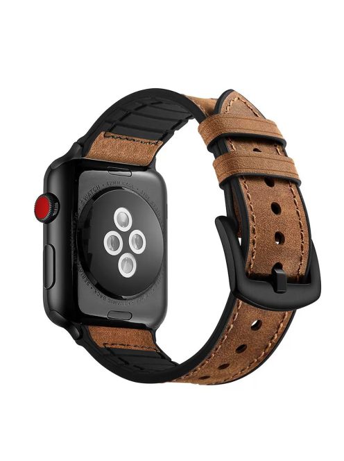 XPRO™ Apple Watch szilikon / bőr szíj Barna 42mm / 44mm / 45mm / 49mm