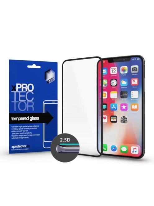 XPRO™ Tempered Glass Full 2.5D fekete 0.33 kijelzővédő üveg / üvegfólia Apple Iphone 7 / 8 készülékhez