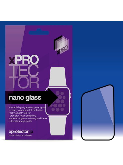 XPRO™ Nano Glass kijelzővédő fekete kerettel Apple Watch 38mm készülékhez