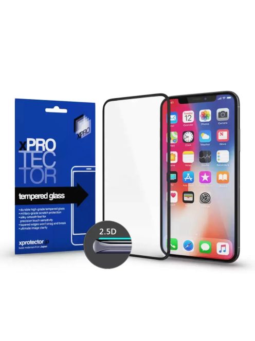 XPRO™ Tempered Glass Full 2.5D fekete 0.33 kijelzővédő üveg / üvegfólia Apple iPhone 14 Pro készülékhez