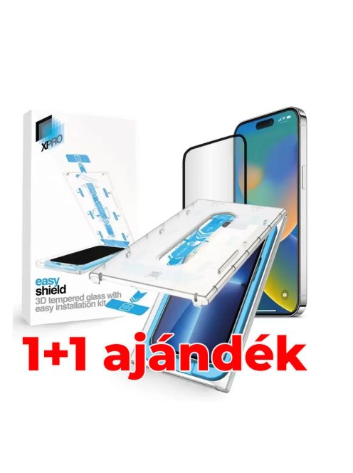 XPRO™ Easy Shield 3D 1+1 kijelzővédő üveg / üvegfólia, felhelyező készlettel Apple iPhone X / Apple iPhone Xs / Apple iPhone 11 Pro készülékhez