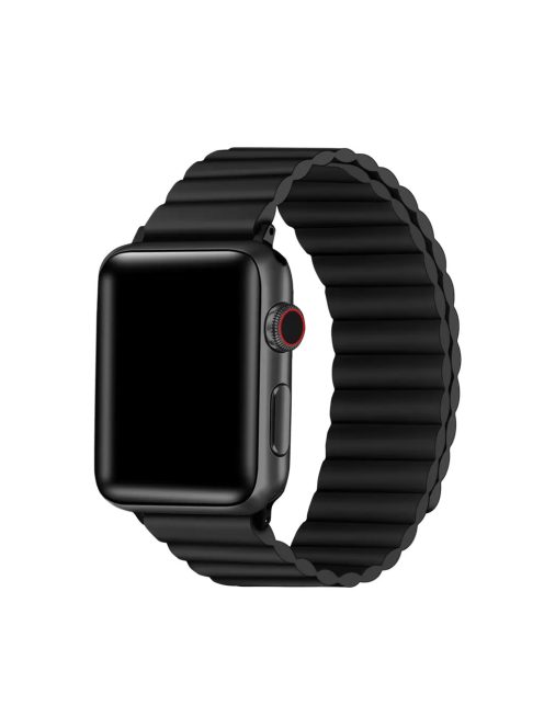 XPRO™ Apple Watch mágneses szilikon szíj fekete Apple Watch 42mm (S1-S3) / 44mm / 45mm / 46mm / 49mm készülékhez
