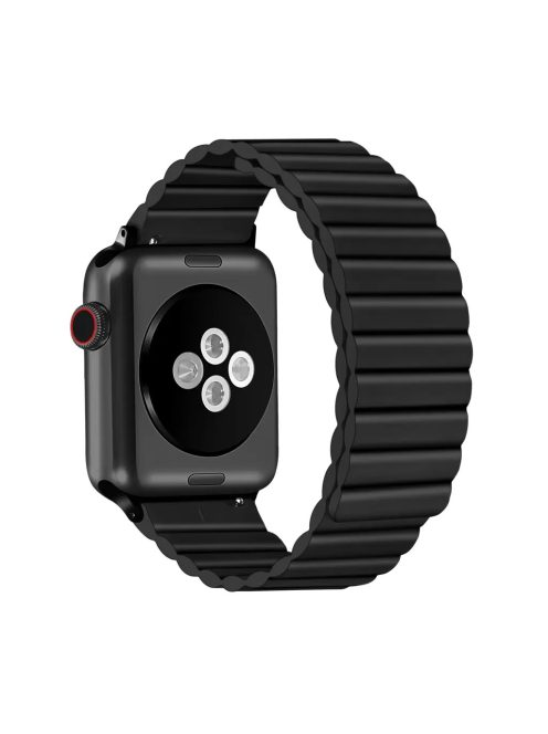 XPRO™ Apple Watch mágneses szilikon szíj fekete Apple Watch 42mm (S1-S3) / 44mm / 45mm / 46mm / 49mm készülékhez