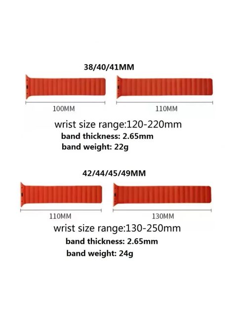 XPRO™ Apple Watch mágneses szilikon szíj fekete Apple Watch 42mm (S1-S3) / 44mm / 45mm / 46mm / 49mm készülékhez