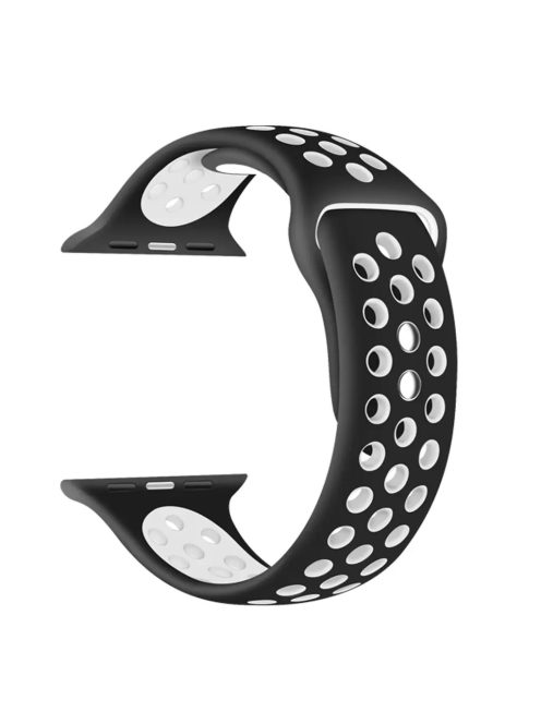 XPRO™ Apple Watch lélegző sport szíj Fekete / Fehér Apple Watch 42mm (S1-S3) / 44mm / 45mm / 46mm / 49mm készülékhez