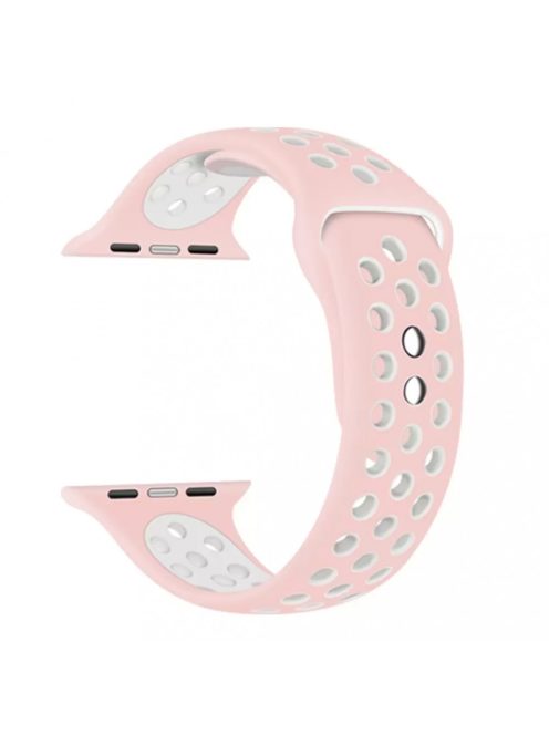 XPRO Apple Watch lélegző sport szíj Pink / Fehér 42mm/44mm/45mm