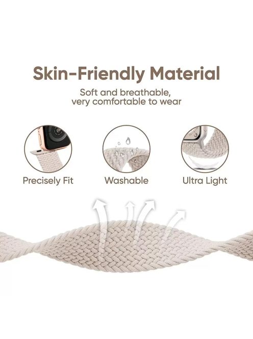 XPRO™ Apple Watch szőtt szövet körpánt Fekete Apple Watch 38mm / 40mm / 41mm / 42mm (S10) készülékhez