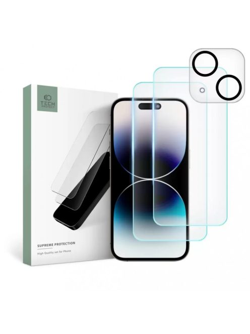 Tech-Protect Supreme Tempered Glass Set Apple iPhone 15 Plus készülékhez
