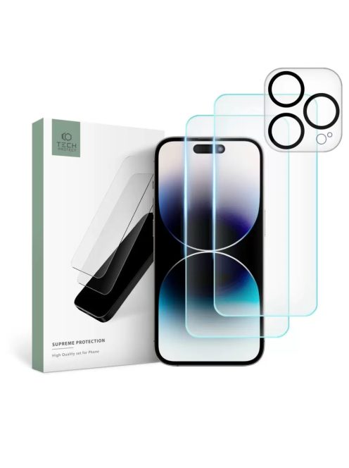 Tech-Protect Supreme Tempered Glass Set Apple iPhone 15 Pro készülékhez