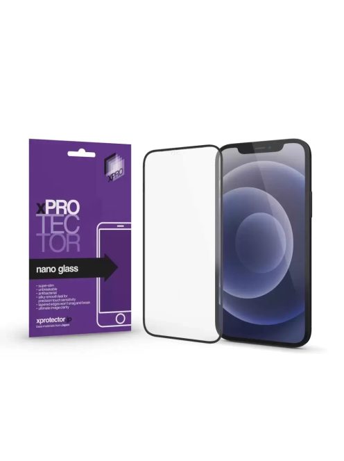 XPRO™ Nano Glass kijelzővédő fekete kerettel Apple iPhone 15 Pro Max készülékhez