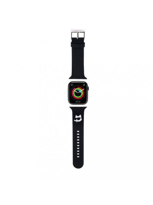 Karl Lagerfeld óraszíj fekete KLAWMSLCNK Apple Watch 38mm / 40mm / 41mm