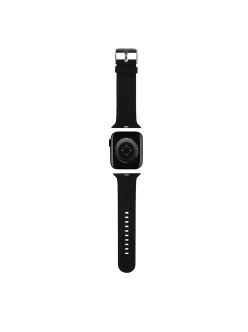 Karl Lagerfeld óraszíj fekete KLAWMSLKCNK Apple Watch 38mm / 40mm / 41mm / 42mm (S10) készülékhez