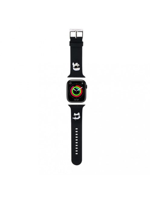 Karl Lagerfeld óraszíj fekete KLAWLSLKCNK Apple Watch 42mm / 44mm / 45mm / 49mm