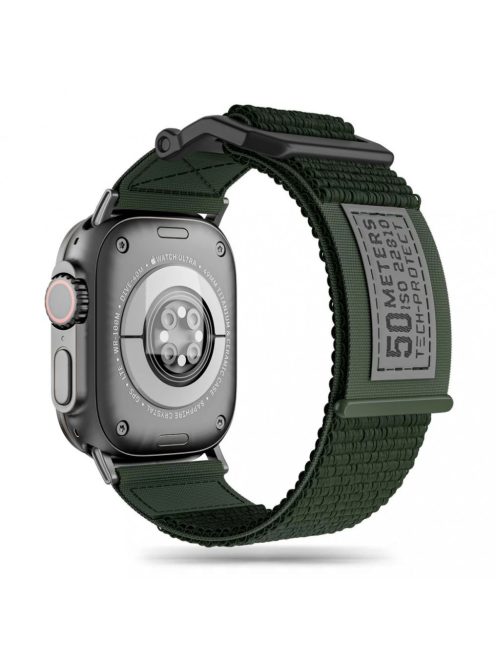 Tech-Protect SCOUT óraszíj Green, Apple Watch 4 / 5 / 6 / 7 / 8 / 9 / SE / ULTRA 1 / 2 (42 / 44 / 45 / 49 mm) készülékhez
