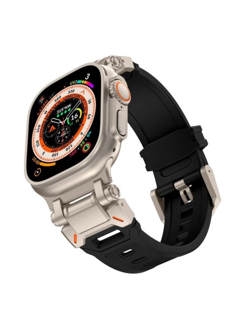  Tech-Protect DELTA PRO óraszíj Fekete / Titán, Apple Watch 42mm / 44mm / 45mm / 49mm készülékhez