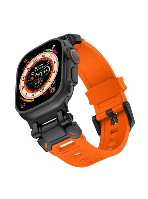  Tech-Protect DELTA PRO óraszíj Narancs / Fekete, Apple Watch 42mm / 44mm / 45mm / 49mm készülékhez