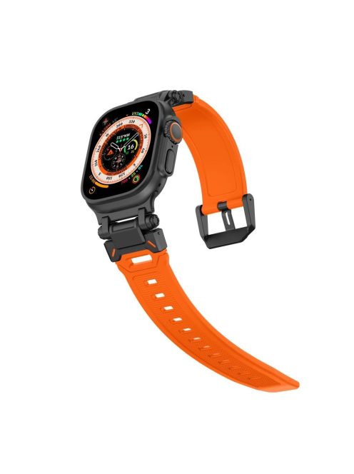  Tech-Protect DELTA PRO óraszíj Narancs / Fekete, Apple Watch 42mm / 44mm / 45mm / 49mm készülékhez