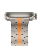  Tech-Protect STAINLESS LINE rozsdamentes acél óraszíj Titán / Narancs, Apple Watch 42mm (S1-S3) / 44mm / 45mm / 46mm / 49mm készülékhez