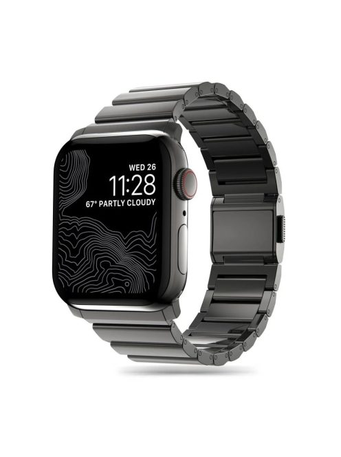 Tech-Protect STEELBAND rozsdamentes acél óraszíj Fekete, Apple Watch 42mm / 44mm / 45mm / 49mm készülékhez