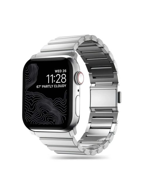 Tech-Protect STEELBAND rozsdamentes acél óraszíj Ezüst, Apple Watch 42mm / 44mm / 45mm / 49mm készülékhez