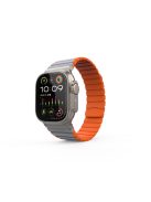 XPRO™ Apple Watch mágneses szilikon szíj Szürke/Narancssárga 42mm / 44mm / 45mm / 49mm