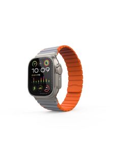   XPRO™ Apple Watch mágneses szilikon szíj Szürke/Narancssárga 42mm / 44mm / 45mm / 49mm