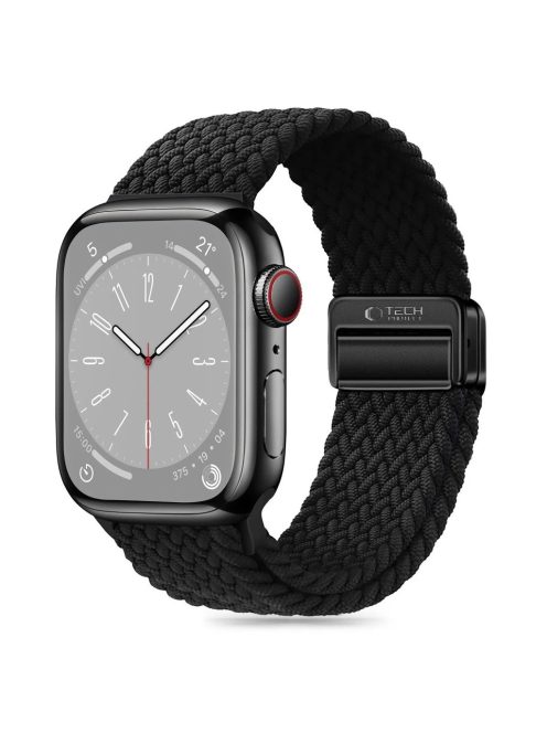 Tech-Protect NYLONMAG óraszíj Fekete, Apple Watch 42mm / 44mm / 45mm / 49mm készülékhez