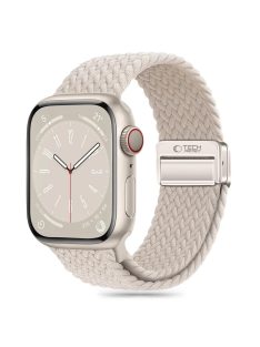   Tech-Protect NYLONMAG óraszíj fehér, Apple Watch 42mm / 44mm / 45mm / 49mm készülékhez