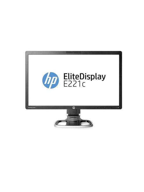 LCD HP EliteDisplay 22" E221c / black/silver, stand for desktop mini, thin client /1920x1080, 1000:1, 250 cd/m2, VGA, DVI, DisplayPort, USB Hub, Webcam, AG
