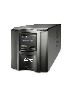   APC szünetmentes, Smart-UPS SMT750IC (6 IEC13) 750VA (500 W) LCD 230V, LINE-INTERAKTÍV torony - USB interfész