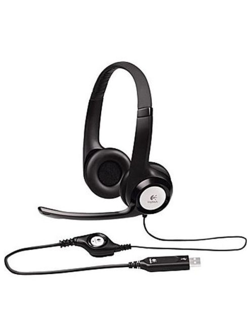 LOGITECH Fejhallgató 2.0 - H390 USB Mikrofonos, Fekete