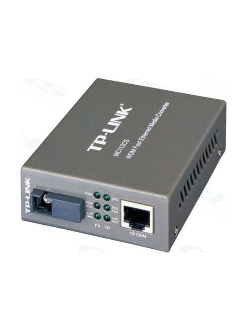 TP-LINK Optikai Media Konverter WDM 100(réz)-100FX(SC) Single mód, MC112CS