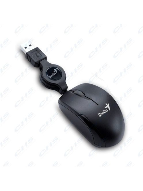 GENIUS Vezetékes egér optikai Micro Traveler USB Fekete 1200dpi
