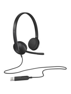 LOGITECH Fejhallgató 2.0 - H340 USB Mikrofonos, Fekete