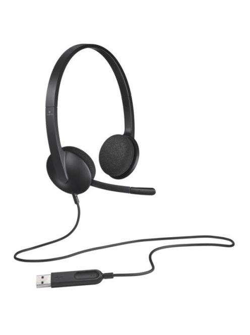 LOGITECH Fejhallgató 2.0 - H340 USB Mikrofonos, Fekete