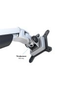 MULTIBRACKETS Asztali konzol, M VESA Gas Lift Arm Single Silver (15-34", max.VESA: 100x100 mm, 10 kg)