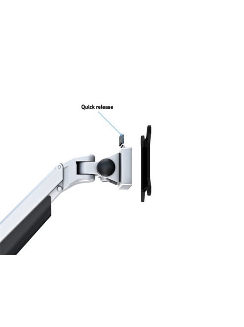 MULTIBRACKETS Asztali konzol, M VESA Gas Lift Arm Single Silver (15-34", max.VESA: 100x100 mm, 10 kg)