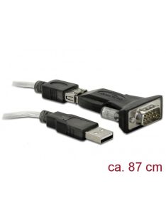 DELOCK Átalakító USB 2.0 Type-A > 1x Soros DB9 RS-232