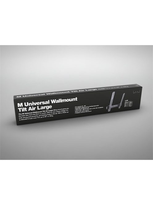 MULTIBRACKETS Fali konzol, M Universal Wallmount Tilt Air Large Black (40-85", max.VESA: 800x400 mm, 70 kg)