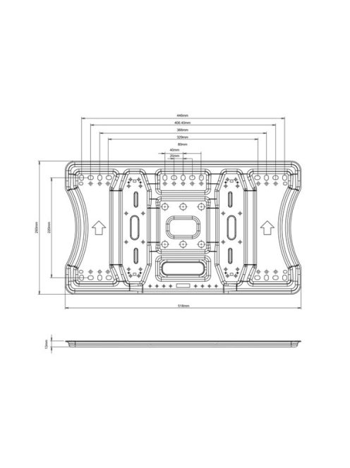 MULTIBRACKETS Fali konzol, M VESA Super Slim Tilt & Turn Plus HD (40-86", max.VESA: 400x400 mm, 65 kg)