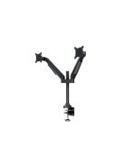 MULTIBRACKETS 2 karos asztali konzol, M VESA Gas Lift Arm Dual Black (15-32", max.VESA: 100x100 mm, 10 kg)