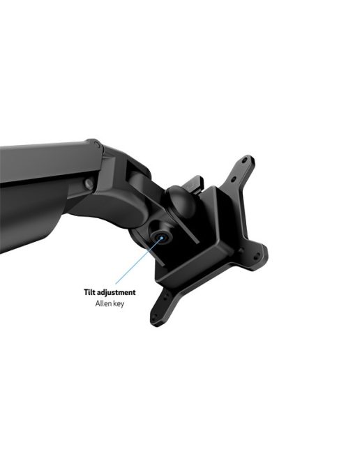 MULTIBRACKETS 2 karos asztali konzol, M VESA Gas Lift Arm Dual Black (15-32", max.VESA: 100x100 mm, 10 kg)