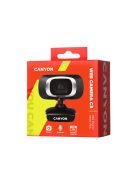 CANYON Webkamera, 1MP, HD 720p, USB2.0, Forgatható, fekete-ezüst - CNE-CWC3N