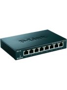 D-LINK Switch 8x1000Mbps Fémházas Asztali, DGS-108/E