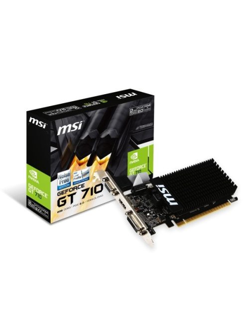 MSI Videokártya PCI-Ex16x nVIDIA GT 710 2GB DDR3 Passzív