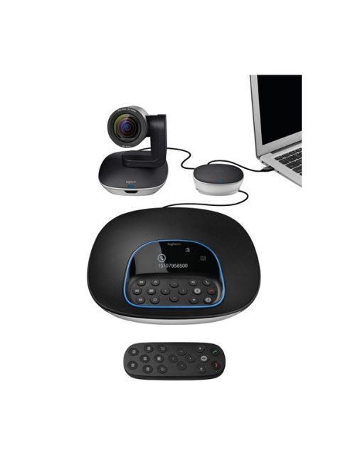 LOGITECH Webkamera - Group 1080p Mikrofonos Kihangosító Hub Távirányító Fali/Asztali Rögzítő