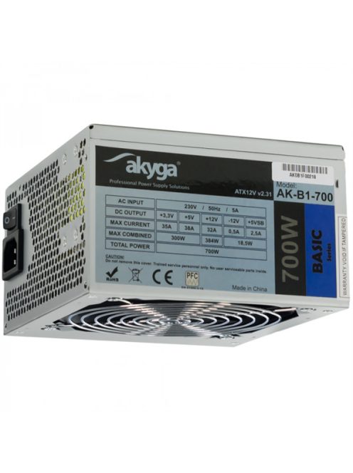 AKYGA Tápegység 700W, 12cm, 20+4