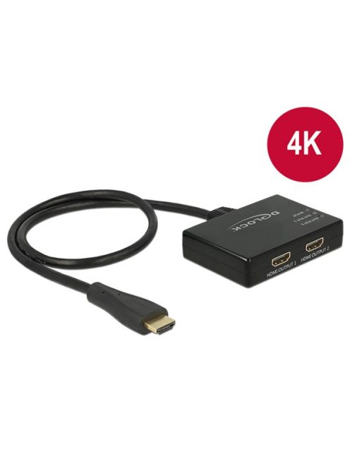 DELOCK Splitter HDMI 1x HDMI in > 2x HDMI out 4K 30Hz